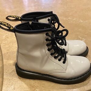 Dr. Martens White Boots with Black Laces